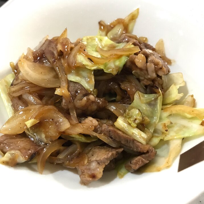 牛肉とキャベツの炒め物